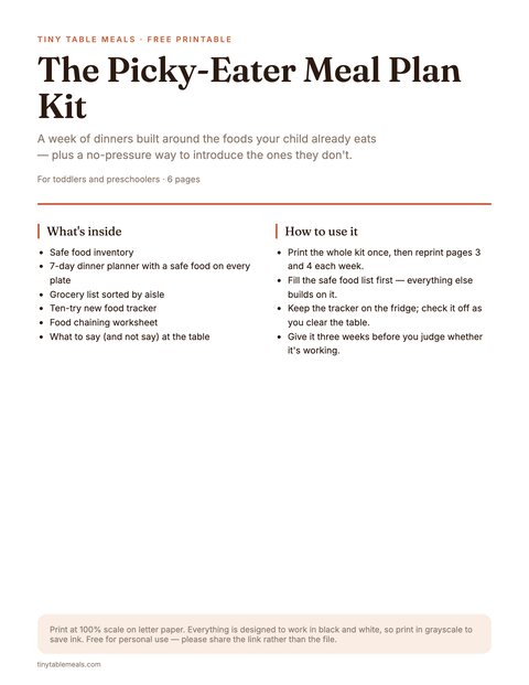 The Picky-Eater Meal Plan Kit preview
