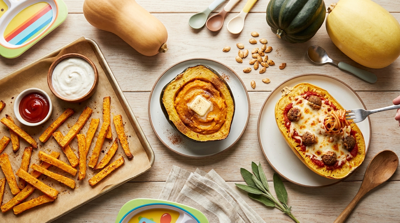 Squash Recipes Kids Will Eat: Butternut, Acorn & Spaghetti