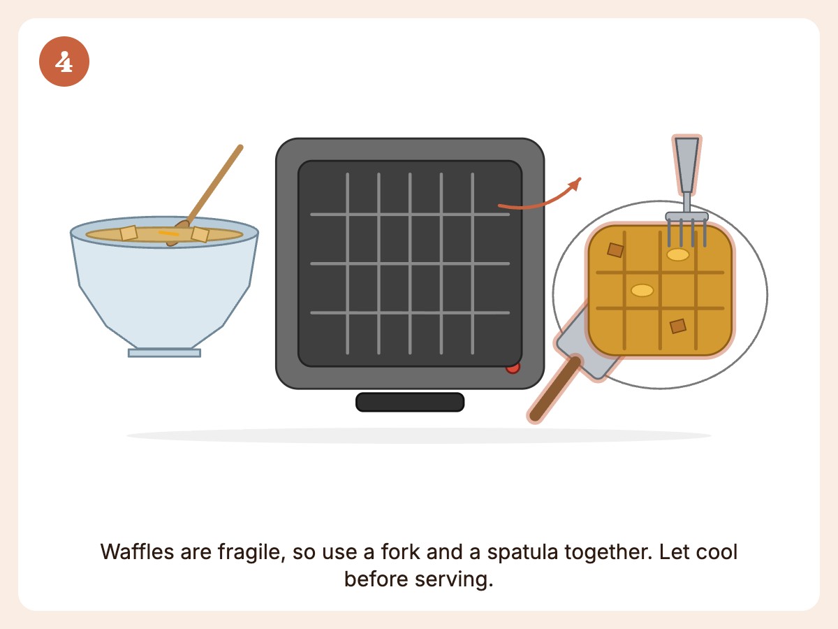 Step 4: Lift out with a fork and spatula