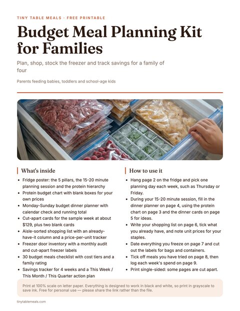 Budget Meal Planning Kit for Families preview