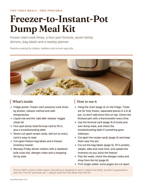 Freezer-to-Instant-Pot Dump Meal Kit preview