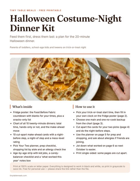Halloween Costume-Night Dinner Kit preview