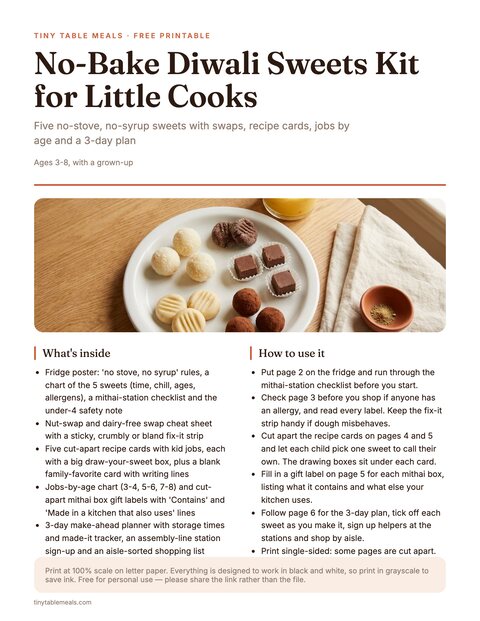 No-Bake Diwali Sweets Kit for Little Cooks preview