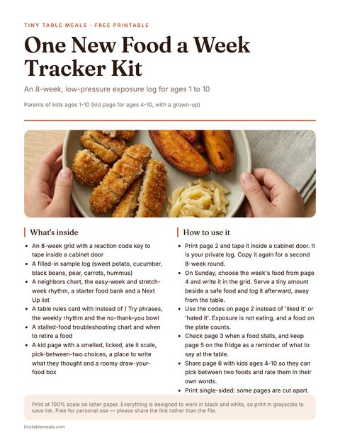 One New Food a Week Tracker Kit preview