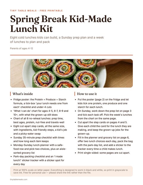 Spring Break Kid-Made Lunch Kit preview
