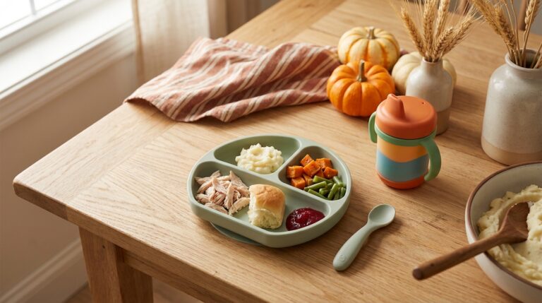 Toddler Thanksgiving Plate Ideas (Printable Portion Chart)